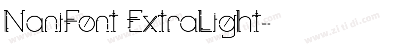 NaniFont ExtraLight字体转换